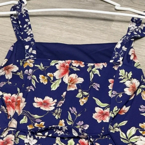 Studio B Summer Dress Blue Long Floral NWT XL - Picture 12 of 13